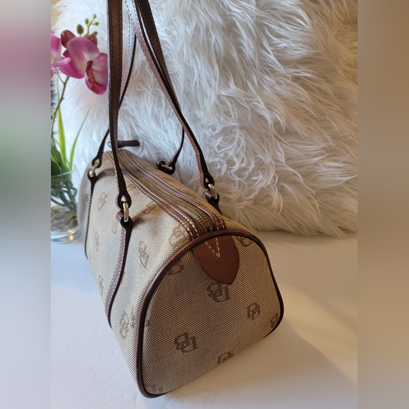 EUC Vintage Dooney and Bourke monogram shoulder mini barrel bag - Picture 4 of 10